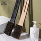 Boar bristle bath brush bath brush body dry brush back rub mud bath long handle bath back brush black