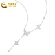 China Gold (CHINA GOLD) Platinum Necklace pt950 Light Luxury Sparkling Butterfly Set Chain Women's New Birthday and Valentine's Day Gift for Best Friend and Wife About 5g Crushed Ice Sparkling Butterfly Platinum Necklace
