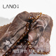 Lannuo Crystal Printed Triangular Grip Clip Women's Luxurious 2025 New Large Size Hair Clip for Large Back of Head Hair Clip Coffee Color