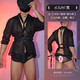 Feimu role-playing sexy pajamas for men, exclusive couples stimulation uniform, temptation thong, three-point sexy pajamas, men's uniform + black plaid underwear