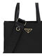 PRADA Re-Nylon Triangle Logo Tote Black One Size
