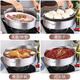 304 fish steamer household artifact stainless steel large capacity large steamer steamer induction cooker oval fish pot 410 food contact steel thickened single layer 1 layer 39cm