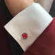 WILLIAM MILTON Ruby Cufflinks Men's High-End Wedding Cuffs Gift Box Lieyan