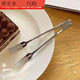 Fat Donglai Fat Donglai purchasing 304 stainless steel fruit fork, cake fork, creative mooncake fork, dessert fork, fruit pick, fruit fork, bright version 1 piece (about 15.5*1 in length)