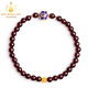 Bailuoqi Collection Burgundy Brazilian Garnet Bracelet Female Dragon Year Benming Nian Buddha Bead Bracelet Jewelry Thousand-Hand Guanyin Rat Bead Diameter 10mm