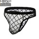 Modal Men's Thong Sexy Gold Diamond Mesh Low Waist Translucent Sexy One Generation Black M