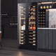 Baikelen double-door ultra-thin red wine cabinet, variable frequency constant temperature wine cabinet for raising tomatoes, fully seamless embedded home wine refrigerator, 2 meters (53cm single temperature all-in-one cabinet) Hettich door hinge