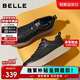 Belle men's shoes thick sole heightening retro white shoes 25 autumn new sports and leisure sneakers A2259CM5 black single 41