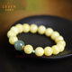 Layun Feiyin Collection Grade Raw Mineral White Flower Beeswax Bracelet for Women Russian Material Jasper Cat's Eye Green Pine Accessories Round Beads Light Luxury Hand Jewelry Collection White Flower Beeswax 10-11mm (Now purchased and inspected for delivery within 72 hours)