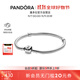 PANDORA hard candy bracelet 925 silver column buckle simple diy snake bone chain couple style birthday gift for girlfriend