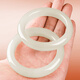 7000 Hetian Jade Bracelet Women's White Jade Ice White Clear Jade Bracelet Jade Bracelet New Year's Gift 57-58 Circle Mouth