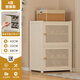 Household doorway shoe box new 2025 shoe rack simple dust-proof shoe storage artifact shoe cabinet space-saving plastic rattan door_4 layers_milk white (lamina can be adjusted)