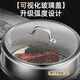 Steaming steamer stainless steel household food grade extra thick soup pot steamed buns three or four layers universal induction cooker large glass tube ear 4 layers 40cm