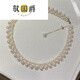 Yu Guojue Freshwater Pearl Necklace Braided Necklace Clavicle Chain French Hepburn Near Round Pearl 40cm