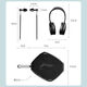 Swimming earplugs, nose clip, water ingress prevention, middle ear choking and hydrotritis, children's bathing head and ear equipment set, piano black, upgraded ear-hanging type, anti-lost