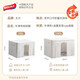 Taili Oxford fabric storage box clothes quilt storage box 66L beige gray 1 pack upgraded pp base plate