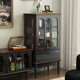 Zhong Zhang Guan French retro solid wood glass wine cabinet small apartment living room wall display cabinet American home side cabinet Esther side cabinet