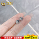 CHINA GOLD platinum lucky five-petal flower earrings platinum ear studs and ear buckles about 2.7g