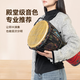 Zhiyin genuine professional performance-grade African drum standard 10-inch adult beginner percussion instrument Yunnan Lijiang tambourine 10-inch gold wire clean surface black + thickened drum bag