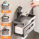Shantou Lincun Suction Cup Toilet Paper Box Bathroom Toilet Tissue Box No Punch Bathroom Storage Rack Wall-mounted Paper Roll Holder Punch/No Punch Gun Gray Tissue Box Two Pack