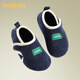 BALABALA Children's Cotton Slippers 2025 New Winter Floor Shoes for Boys and Girls, Warm Toddlers 1-3 Years Old Baby Home Slippers, Navy Blue 26, Inner Length 16cm, Suitable for Feet Length 15.5-16cm