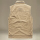 2025 Men's Loose Large Size Multi-Pocket Workwear Waistcoat Photography Fishing Pure Cotton Spring and Autumn Armor 9856 Army Green M M Weight 125 Jin Jin is equal to less than 0.5 kg