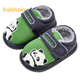 Balabala children's shoes children's cotton slippers boys and girls home shoes plus velvet winter shoes cartoon black and blue tone 00398 16 inner length 16cm recommended foot length 15cm