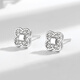 RHM platinum four-leaf clover earrings for women PT950 platinum high-end ear piercing birthday and Valentine's Day gift for girlfriend Platinum four-leaf clover earrings + certificate + gift box