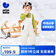 Mini Bala three-proof overalls for boys and girls in winter, oil-proof and windproof pants, water-repellent down pants