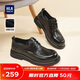 Hailan House HLA Leather Shoes Men's Autumn and Winter Heightening Business Casual Shoes Men's HAAPXM3EAO204 Black 41