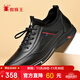 SPIDER KING casual leather shoes men's sports shoes men's business lace-up soft leather shoes men 213QA02135 black 42