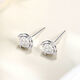 Wanfulong genuine platinum 950 earrings, simple and fashionable imitation diamond platinum earrings, simple and high-end gift box for girlfriend on Chinese Valentine's Day, platinum 950 earrings, simple and fashionable imitation diamond platinum earrings 2.52g