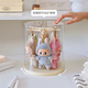 Yusenyi Labubu-free transparent rotating doll labubu plush cloth pendant display stand with installation storage box doll figure with top cover-no top cover (upgraded heightening and enlarged model) no installation required and ready to use out of the box