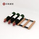 Jieyunmao wine rack ornaments drawer refrigerator storage bracket single-layer flat wine rack built-in household solid wood wine rack 4X0.5 grid-235 depth-Sapele wood