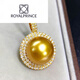 ROYALPRINCESS Philippines thick golden sea pearl single necklace gold South Sea gold bead pendant 1314mm