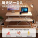 Lifting computer desk workbench computer lifting desktop workstation stand standing lifting office desk business black-double layer 65CM pneumatic stepless lift