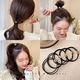 Versatile ins style hair rope hair tie hair rubber band high elasticity simple high appearance cute ponytail hair rope hair accessories CE Xiaoxiangfeng black 5 pack