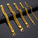 Priggs Vietnam Sand Gold Bracelet for Men and Women Couples Gold Shop Same Tank Horsewhip Chain Gold-plated Net Celebrity Jewelry Boss Boss Bracelet 8mm