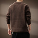 AX Armani broken code 2026 high-end American retro Henry collar men's sweater autumn new fashion brand loose and carefree brown S recommended weight 100-120Jin Jin equals 0.5 kg