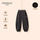 Mami Maca (MOMOCO) sweatpants for boys and girls, winter velvet thick children's knitted sweatpants 20 dark gray (boys) 130