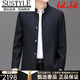 SUSTYLE luxury high-end brand business men's tunic suit jacket men's autumn new stand-up collar casual jacket black XL