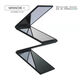 Foldable four-sided mirror for haircuts, you can see the back of your head for your own haircut, the rear view, portable, high-looking small mirror, black four-fold multi-angle mirror, you can see the back of your head)