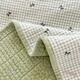 Xushansi's new one side pure cotton one side velvet bed cover double-sided winter tatami baby velvet sheets plus velvet milk velvet four seasons small green grid-green 150cm*200cm bed cover single piece