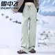 Snow Flying Goose Down Assault Ski Pants Women's Waterproof and Windproof Detachable Down Pants for Outer Wear 2025 New Winter Northeast Outdoor Snow White-95 White Goose Down L_105-125Jin Jin is equal to 0.5 kg