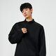 Homlean American Polo Henry shirt men's long-sleeved T-shirt autumn top with casual men's base sweatshirt JC-T24555 black M (recommended 85-100Jin Jin equals 0.5 kg)