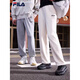 FILA couples knitted trousers 2025 new velvet casual sweatpants men's loose cuffed sweatpants women's official flagship F51W539604FBK black women's model S