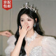 Bai Qixin's birthday crown, 18-year-old female tiara, tiara, crown hair accessories, high-end princess bride dress, wedding accessories, baroque Korean crown