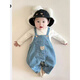 Babotu baby clothing for men and women spring baby one-piece suit autumn 0-3-6 months newborn overalls two-piece set blue bear overalls suit 73 cm_recommended 63-70 cm
