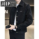 JEEP SPIRIT Jeep High-end Men's Jacket 2025 Autumn and Winter New Lapel Suede Clothes Versatile Casual Jacket Men 2001 Coffee Color Regular M 90-110Jin Jin is equal to 0.5 kg