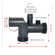Inskin kitchen waste disposer sewer pipe, anti-odor, anti-backflow, anti-odor, anti-reflux single and double-slot sink sewer pipe, flange plate with gasket screws